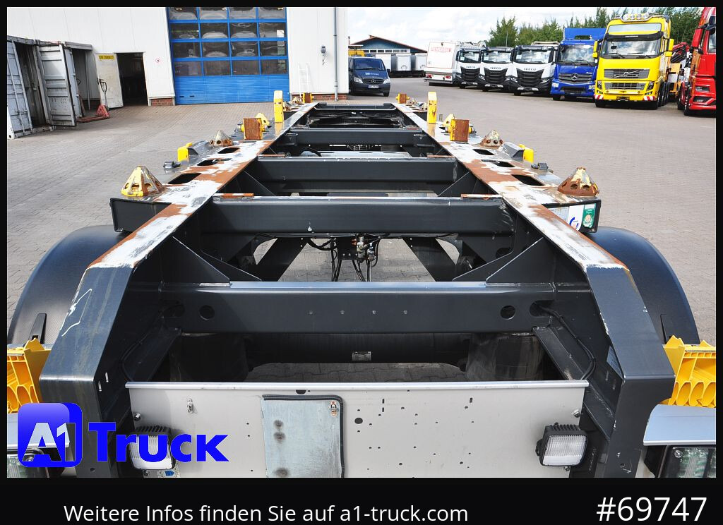 Remolque multilift/ Portacontenedores de cadenas HUEFFERMANN HMA 18.76, Absetzer Luft, scheibenbremse