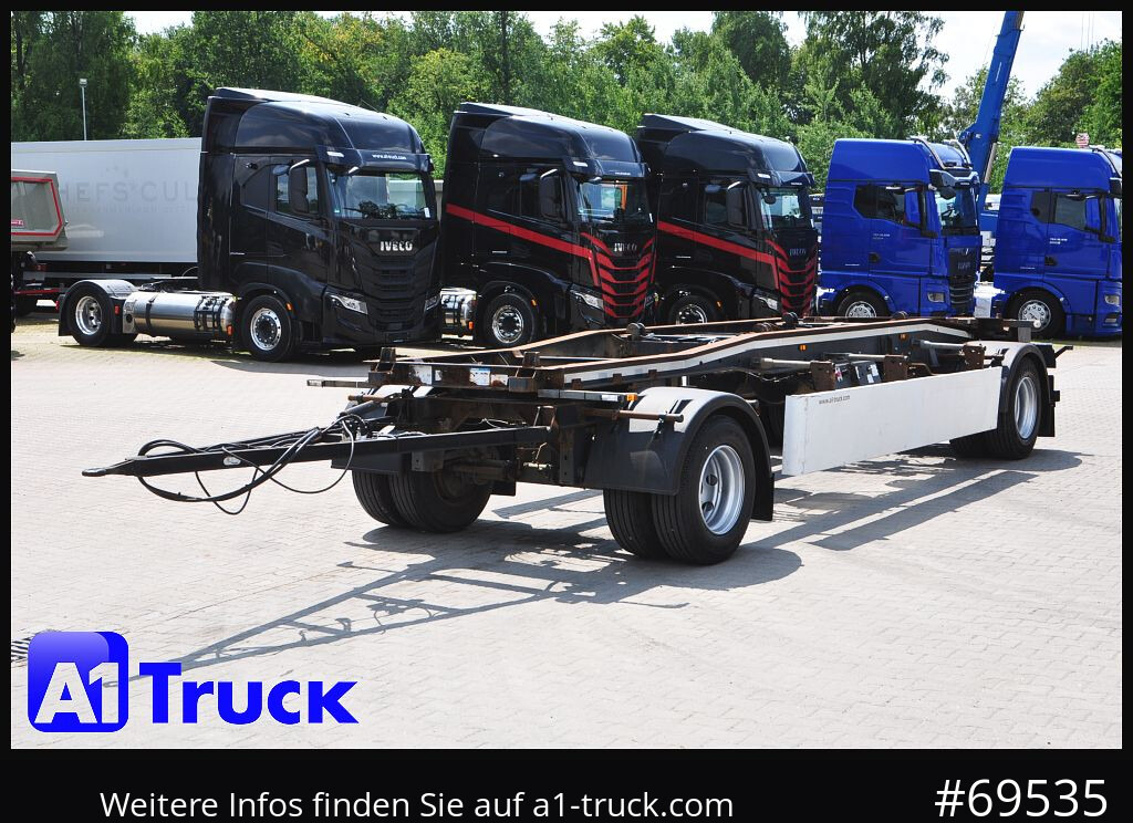 Remolque multilift/ Portacontenedores de cadenas MEILLER HKM G 18 SZL BPW, Schlitten, Abrollanhänger