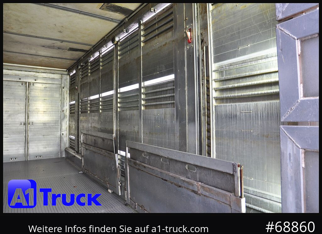 Remolque transporte de ganado MENKE Menke-Janzen 3 Stock, Hubdach, durchlader,