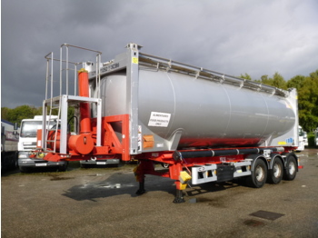 Semirremolque cisterna para transporte de alimentos Feldbinder Food/powder tank container alu 40 m3 + tipping chassis: foto 1