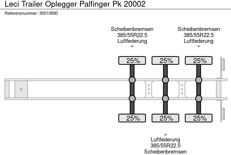 Semirremolque plataforma/ Caja abierta Leci Trailer Oplegger Palfinger Pk 20002: foto 12