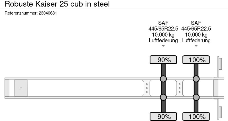 Semirremolque volquete Robuste Kaiser 25 cub in steel: foto 10