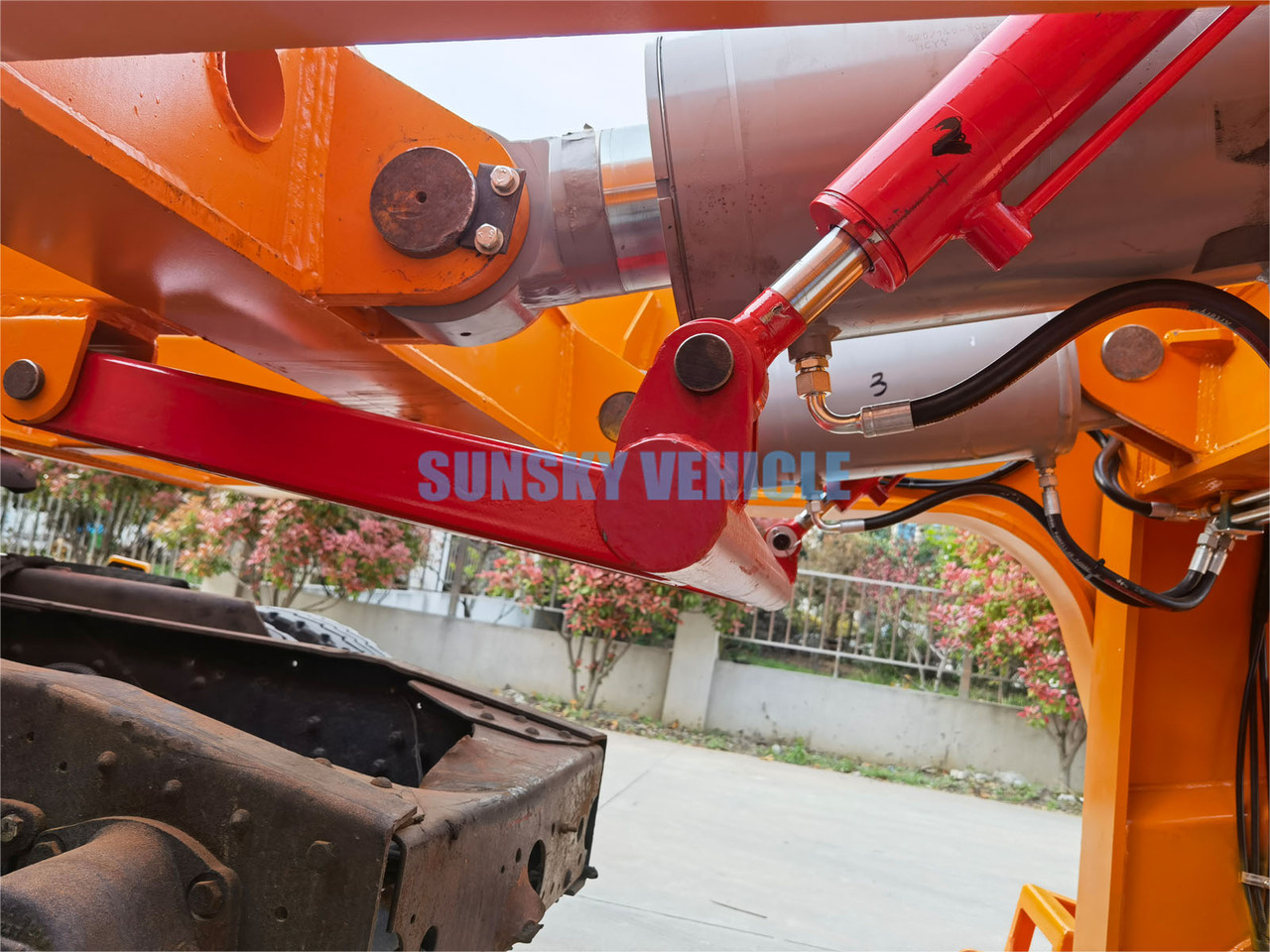 Semirremolque góndola rebajadas para transporte de equipos pesados nuevo SUNSKY 3 Axle 70 Tons detachable gooseneck lowbed trailer: foto 9