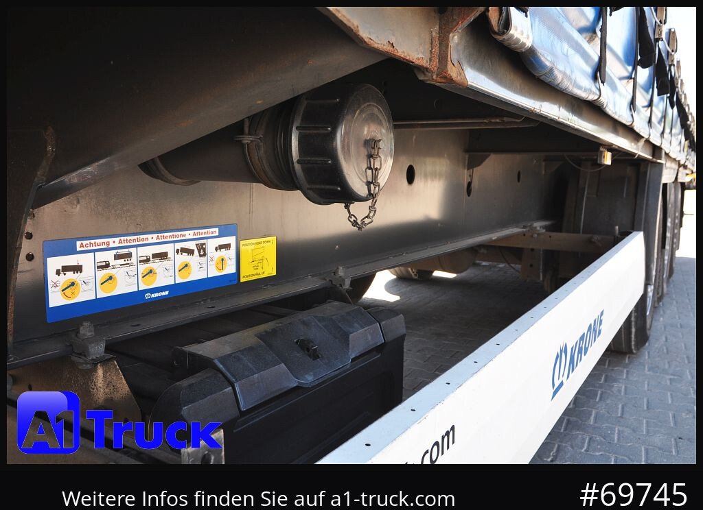 Semirremolque lona KRONE SD Tautliner, Code XL, BPW, der Rahmen ist gut.