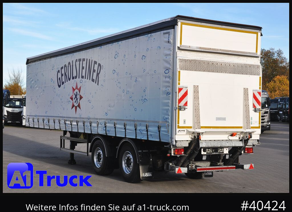 Semirremolque lona SCHMITZ Getränke, Lenkachse, LBW, Ladebordwand, kurzer Aufbau