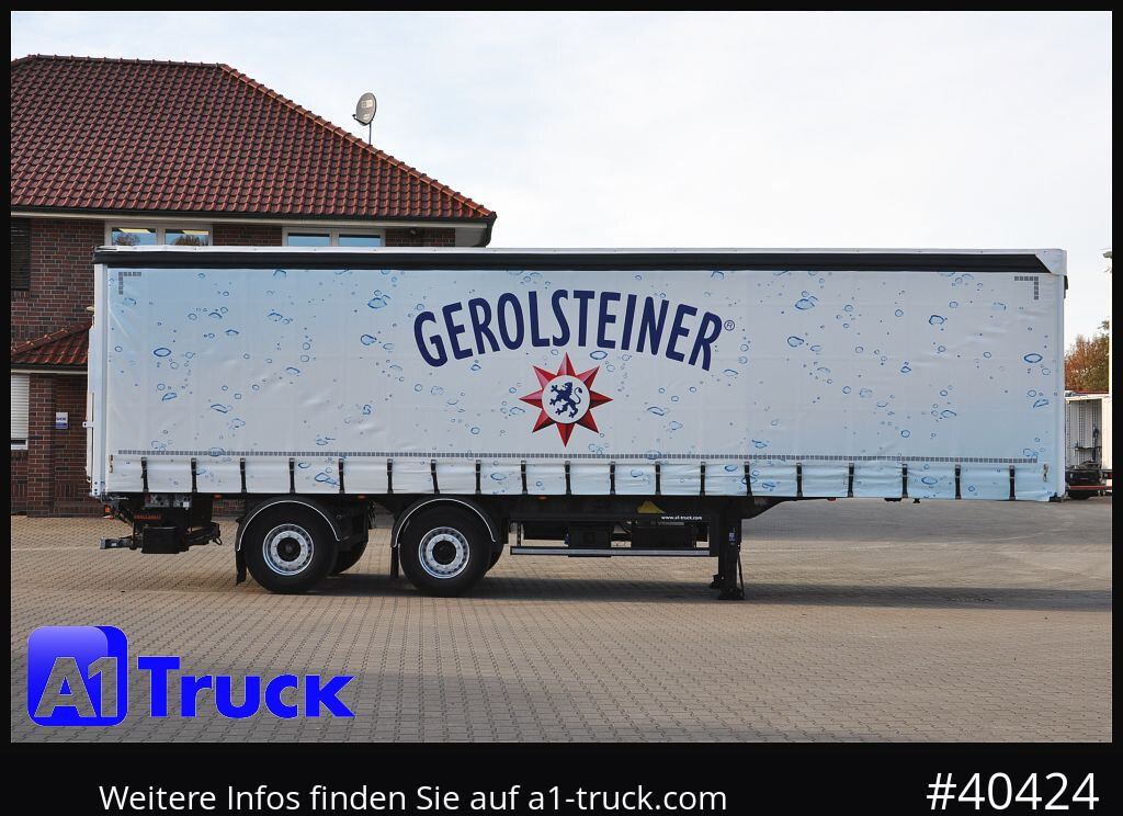 Semirremolque lona SCHMITZ Getränke, Lenkachse, LBW, Ladebordwand, kurzer Aufbau