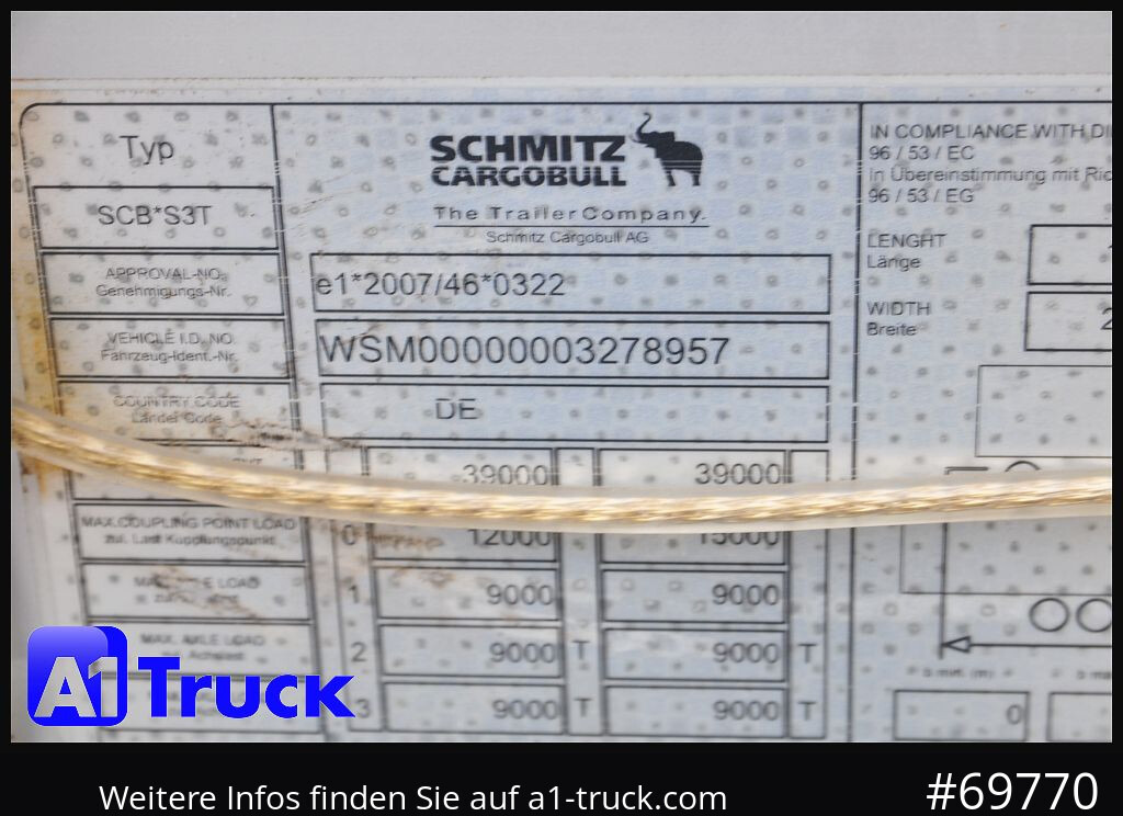 Semirremolque lona SCHMITZ SD Tautliner, Coil, Code XL,verzinkt, Liftachse, Steckrungen