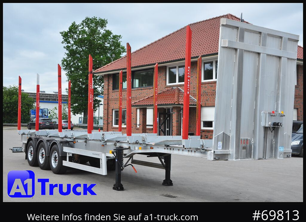 Semirremolque maderero BENALU Timberliner, Vollalu Ecco 2x Liftachse, Lang-Holz,