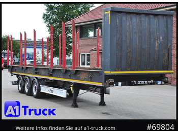 Semirremolque maderero FLIEGL SDS01, Langholz, Containeraufbau, Liftachse,