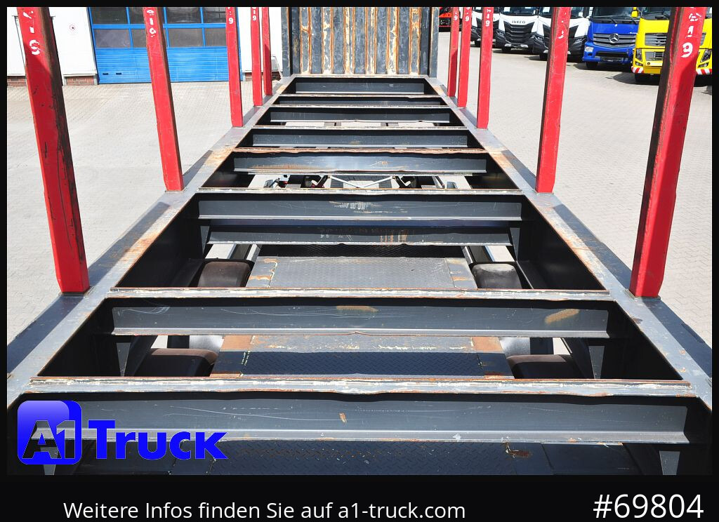 Semirremolque maderero FLIEGL SDS01, Langholz, Containeraufbau, Liftachse,