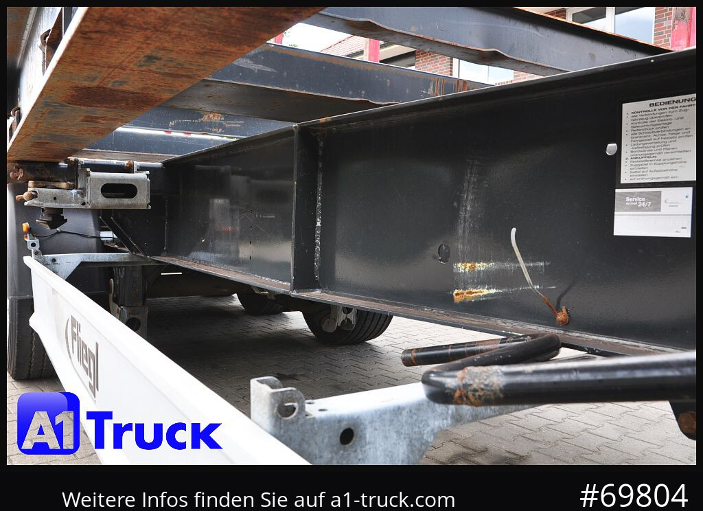Semirremolque maderero FLIEGL SDS01, Langholz, Containeraufbau, Liftachse,