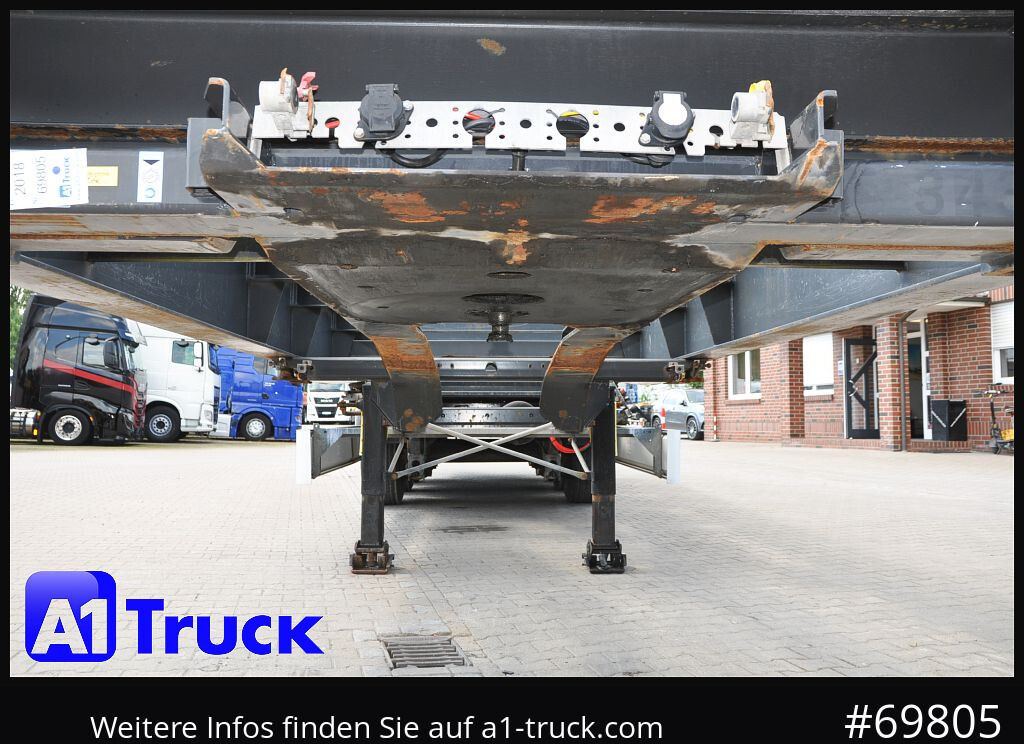 Semirremolque maderero FLIEGL SDS01, Langholz, Containeraufbau, Liftachse,