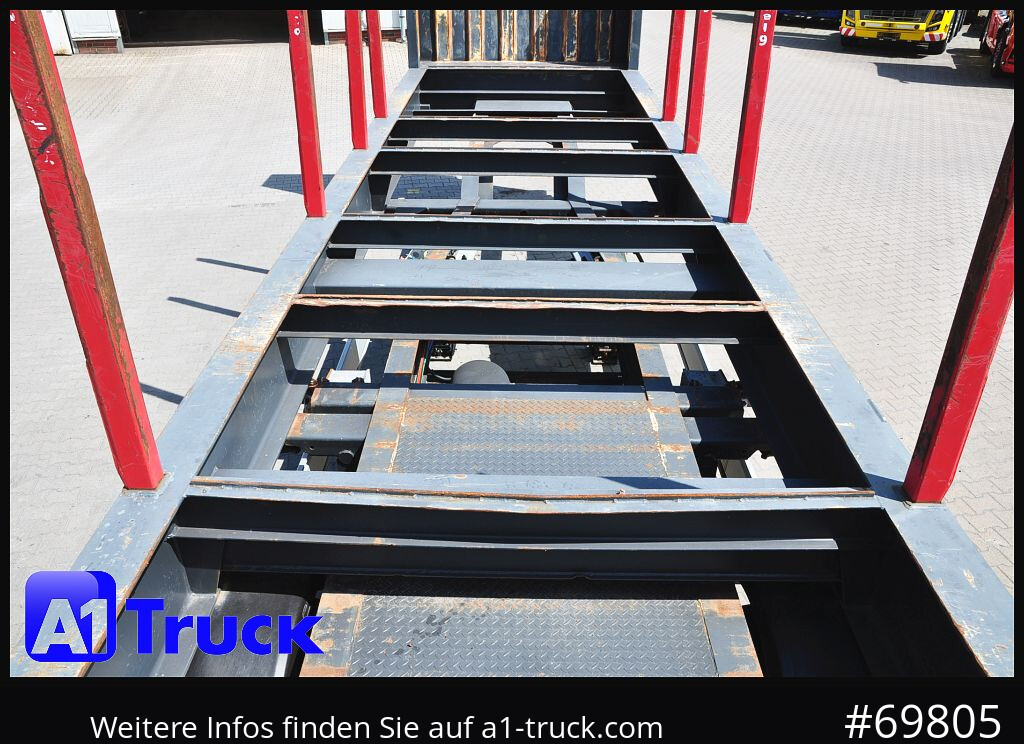 Semirremolque maderero FLIEGL SDS01, Langholz, Containeraufbau, Liftachse,