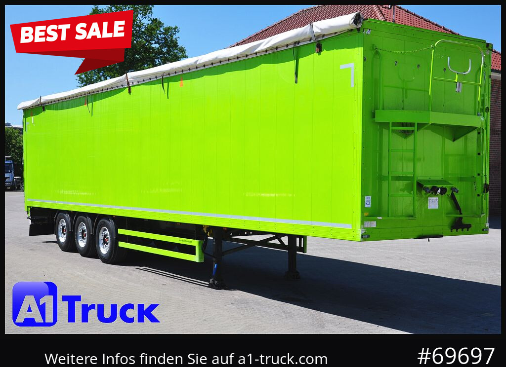 Semirremolque piso movil REISCH R24, Schubboden, Walkingfloor, Liftachse,