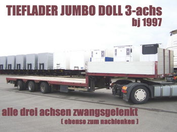 Doll TIEFLADER JUMBO 3achs ZWANGSGELENKT schwanenhals - Semirremolque plataforma/ Caja abierta