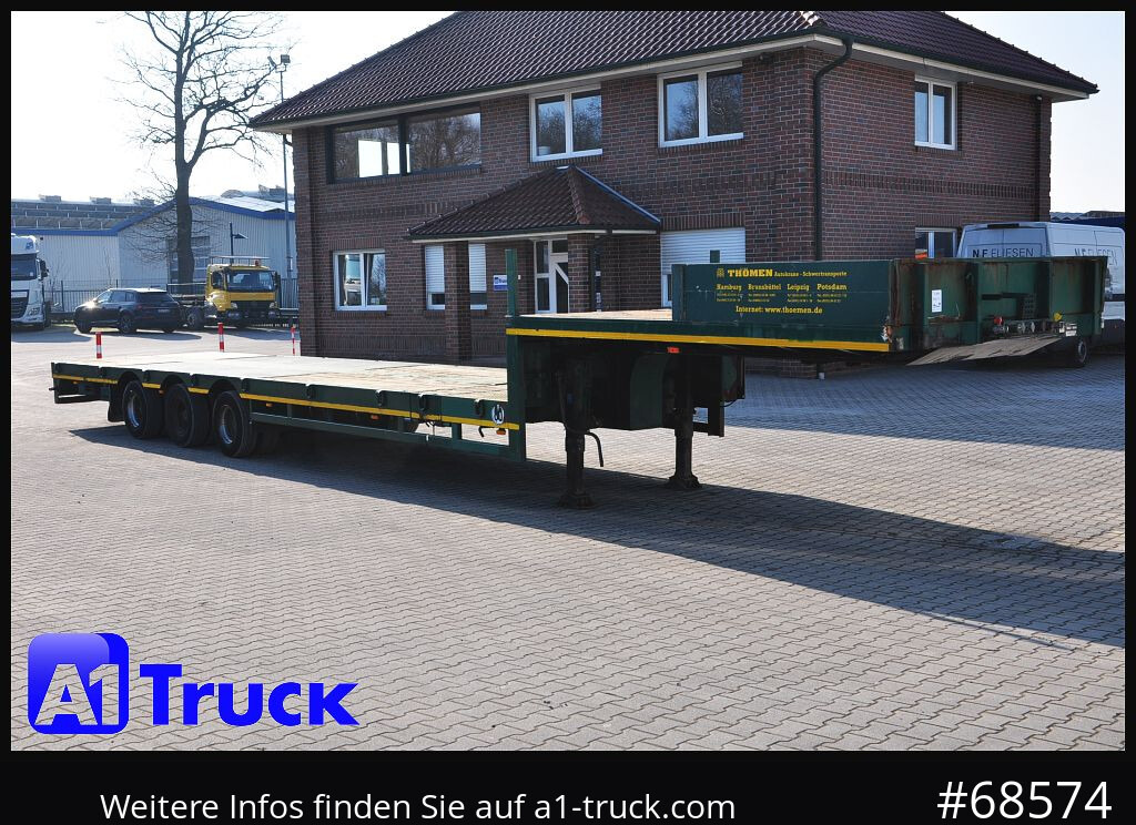 Semirremolque plataforma/ Caja abierta FAYMONVILLE Plattform, ausziehbar, Lenkachse, Tieflader,