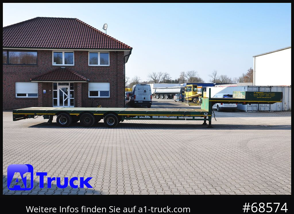 Semirremolque plataforma/ Caja abierta FAYMONVILLE Plattform, ausziehbar, Lenkachse, Tieflader,