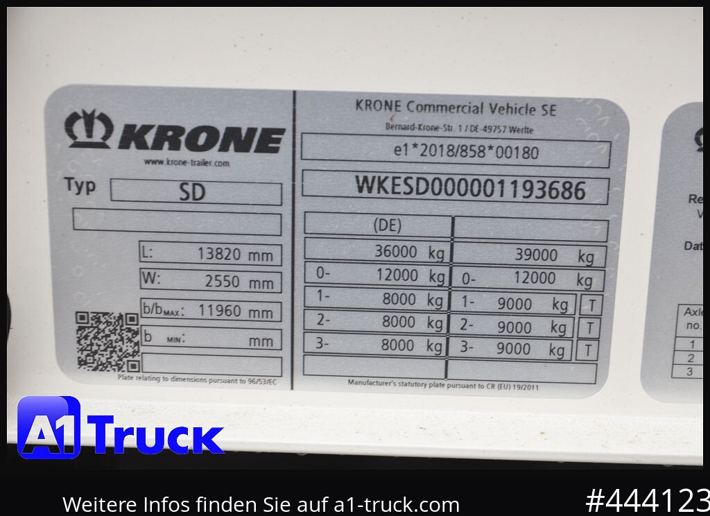 Semirremolque plataforma/ Caja abierta KRONE 5 x SD, Mega, Twistlock, Container, NEU, ohne Zulassung