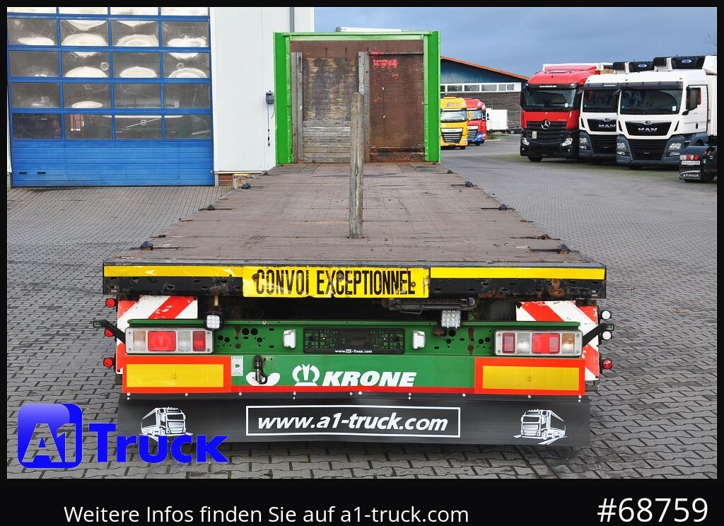 Semirremolque plataforma/ Caja abierta KRONE Mega, Plattform, Liftachse, Container,Twistlock,