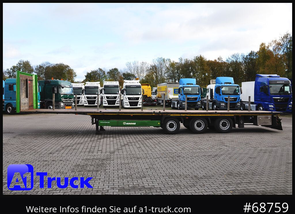 Semirremolque plataforma/ Caja abierta KRONE Mega, Plattform, Liftachse, Container,Twistlock,