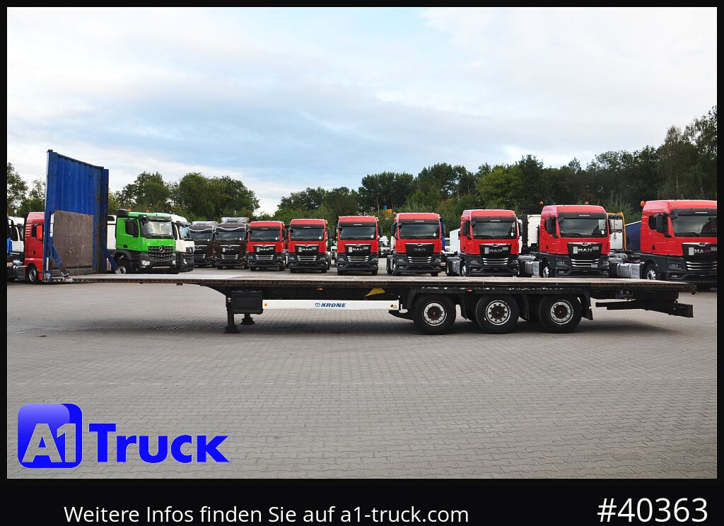 Semirremolque plataforma/ Caja abierta KRONE Megatrailer, Plateau, Liftachse, Staplerhalterung,