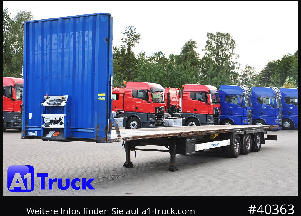 Semirremolque plataforma/ Caja abierta KRONE Megatrailer, Plateau, Liftachse, Staplerhalterung,
