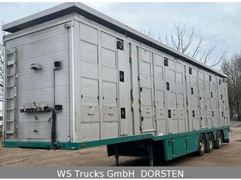 Menke-Janzen 3 Stock , Lenkachse , Hubdach  - Semirremolque transporte de ganado