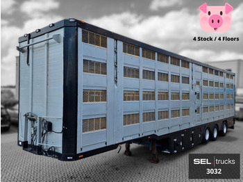 Menke-Janzen Hubdach / 4 Stock / Ferkel / HUBDACH / LENK  - Semirremolque transporte de ganado