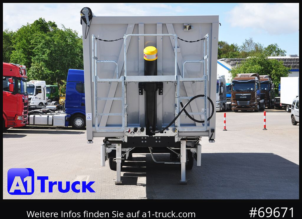 Semirremolque volquete REISCH RHKS, Alu-Kippmulde 52m³, Kombitüren, Alufelgen, Liftachse,