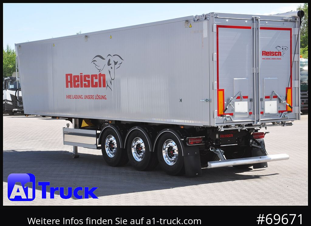Semirremolque volquete REISCH RHKS, Alu-Kippmulde 52m³, Kombitüren, Alufelgen, Liftachse,