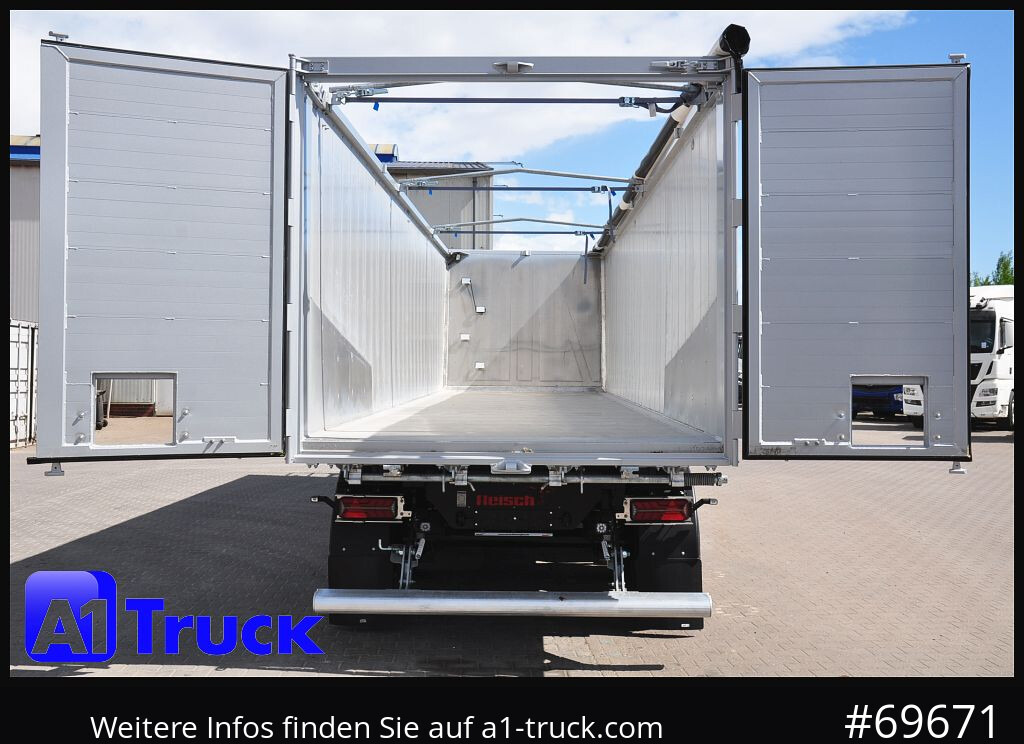 Semirremolque volquete REISCH RHKS, Alu-Kippmulde 52m³, Kombitüren, Alufelgen, Liftachse,