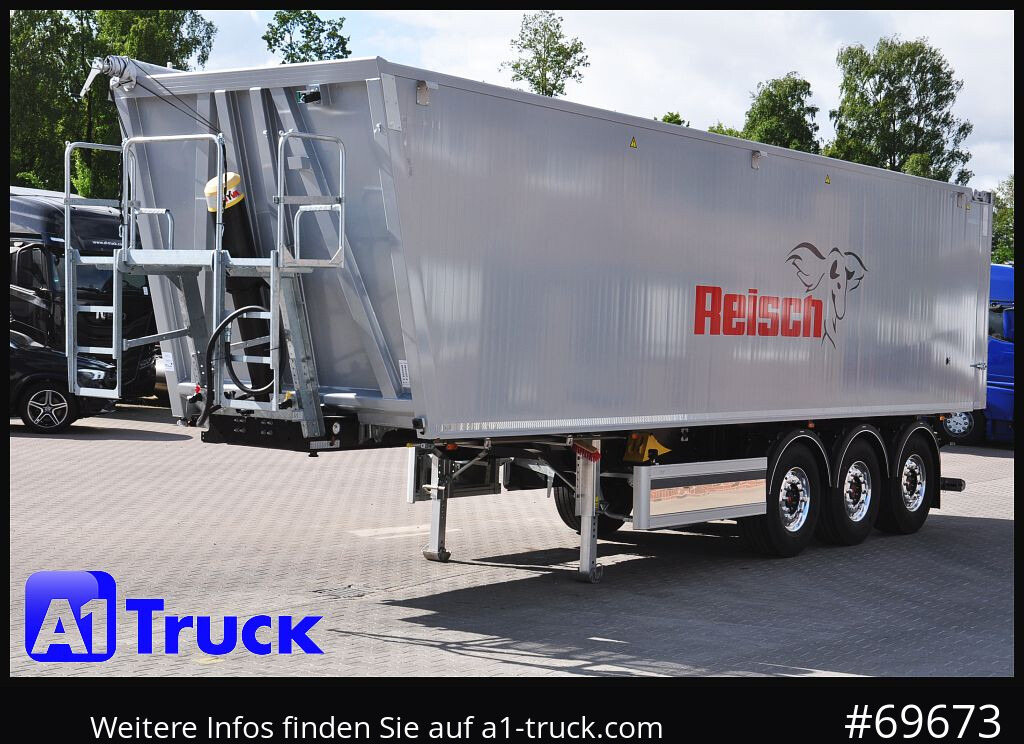 Semirremolque volquete REISCH RHKS, Alu-Kippmulde 54m³, Kombitüren, Alufelgen, Liftachse,