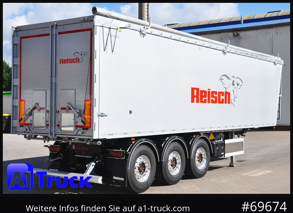 Semirremolque volquete REISCH RHKS, Alu-Kippmulde 54m³, Kombitüren, Alufelgen, Liftachse,