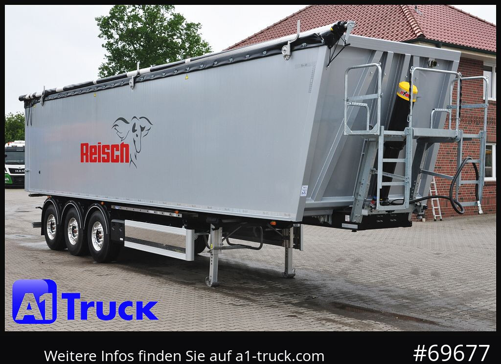Semirremolque volquete REISCH RHKS, Alu-Kippmulde 57m³, Kombitüren, Alufelgen, Liftachse,