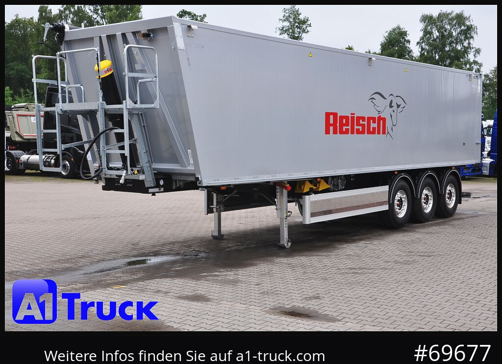 Semirremolque volquete REISCH RHKS, Alu-Kippmulde 57m³, Kombitüren, Alufelgen, Liftachse,