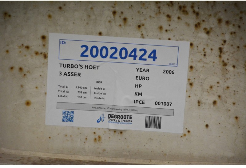 Semirremolque portacontenedore/ Intercambiable TURBO'S HOET Skelet 30-40-45 ft: foto 9