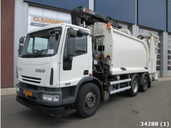 Ginaf C 3127 Hiab 21 ton/meter Kran - Camión de basura