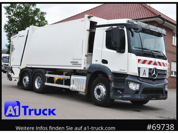 Camión de basura MERCEDES-BENZ Antos 2532 Faun Powerpress II Zöller Detla 2301,