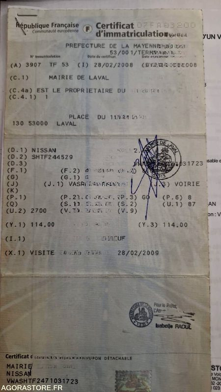 Limpieza de alcantarillado HYDROCUREUR NISSAN CABSTAR - 2008 - 105000km - AVEC TELECOMMANDE
