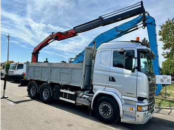 Cabeza tractora Scania R520 6x4 TRACTOR  + TIPPER + CRANE PALFINGER PK 15002 A - RETARDER - *FULL AIR* - EUR 6 - BE TRUCK: foto 5