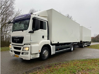 Camión caja cerrada MAN TGS 18.320 TGS 18.320 BAKWAGEN MET LAADKLEP COMPLEET MET 2-ASSIGE AANHANGWAGEN: foto 2