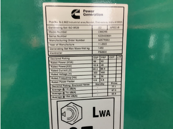 Generador industriale nuevo Cummins C66D5EQ. 66KVA Generator. Brand new.: foto 4