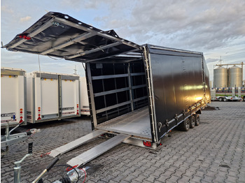 Remolque portavehículos Cartrailer Mototent Silverstone Light Alu 520x210x200cm blackline Tridem 10" (XXL) 3500kg: foto 5