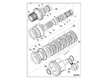 Caja de cambios para Tractor JCB Fastrac - koło zębate skrzyni biegów 459/50289: foto 3
