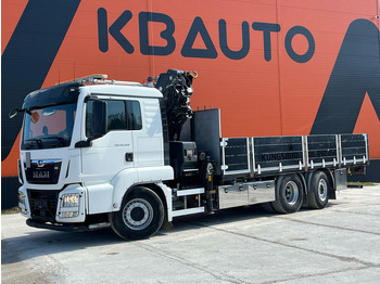 Camión caja abierta, Camión grúa MAN TGS 26.420 6x2*4 HIAB 302E-6 / PLATFORM L=6532 mm: foto 2
