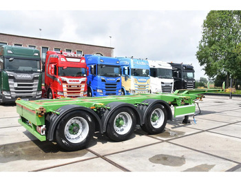 Semirremolque portacontenedore/ Intercambiable Pacton T3-010 - 2 LIFT AXLES - DRUM BRAKES - BPW AXLES - 2 x EXTENDABLE - GOOD CONDITION -: foto 2