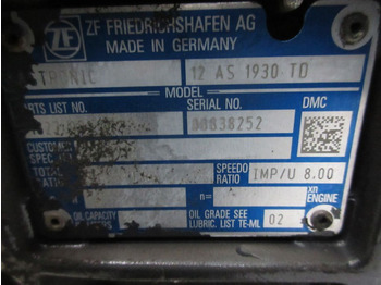 Caja de cambios para Camión Iveco STRALIS 41299129 TRANSMISSIE 12 AS 1930 TD EURO 6: foto 5 Caja de cambios para Camión Iveco STRALIS 41299129 TRANSMISSIE 12 AS 1930 TD EURO 6: foto 5