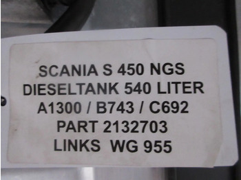 Depósito de combustible para Camión Scania 2132703 // A 1300 // B 743 // C 692 // 540 LITER SCANIA S 450 NGS MODEL 2020: foto 5