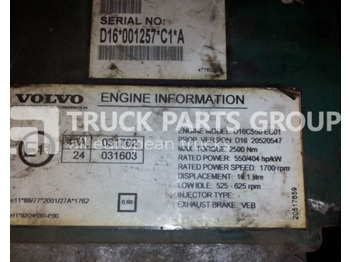 Unidad de control para Camión VOLVO FH16, D16C engine type engine control unit, 20520547, 20577131, control unit: foto 2 Unidad de control para Camión VOLVO FH16, D16C engine type engine control unit, 20520547, 20577131, control unit: foto 2