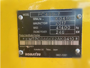 Excavadora de cadenas KOMATSU PC400-7: foto 4